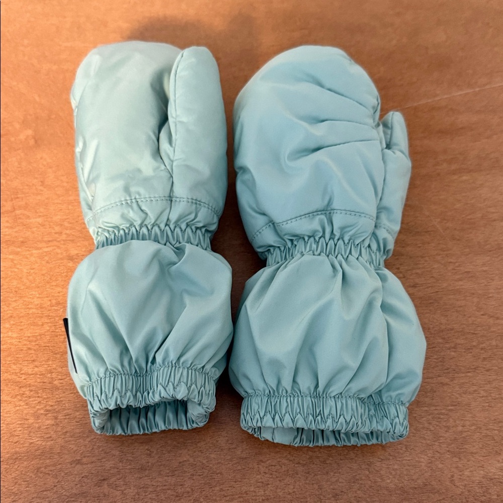 Kids Blue Patagonia Puff Mittens